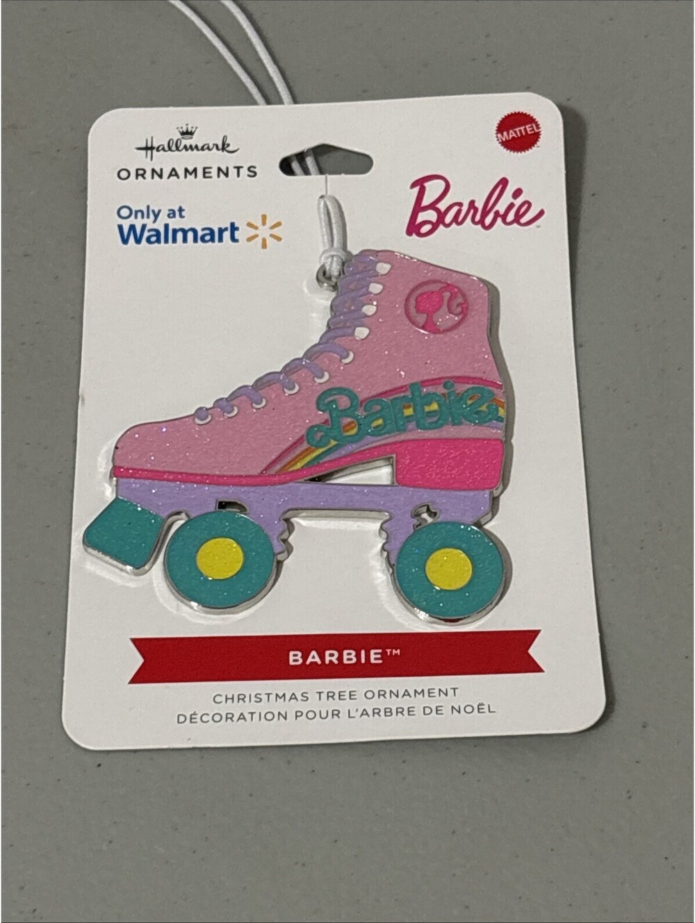 Hallmark Barbie Pink Roller Skate Metal Christmas Ornament with Hanger NEW!